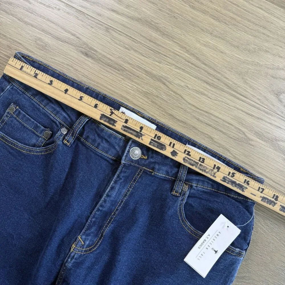 American Tall Jeans Men 34x36 AT Basics J1 Straight Fit Blue Denim Cotton